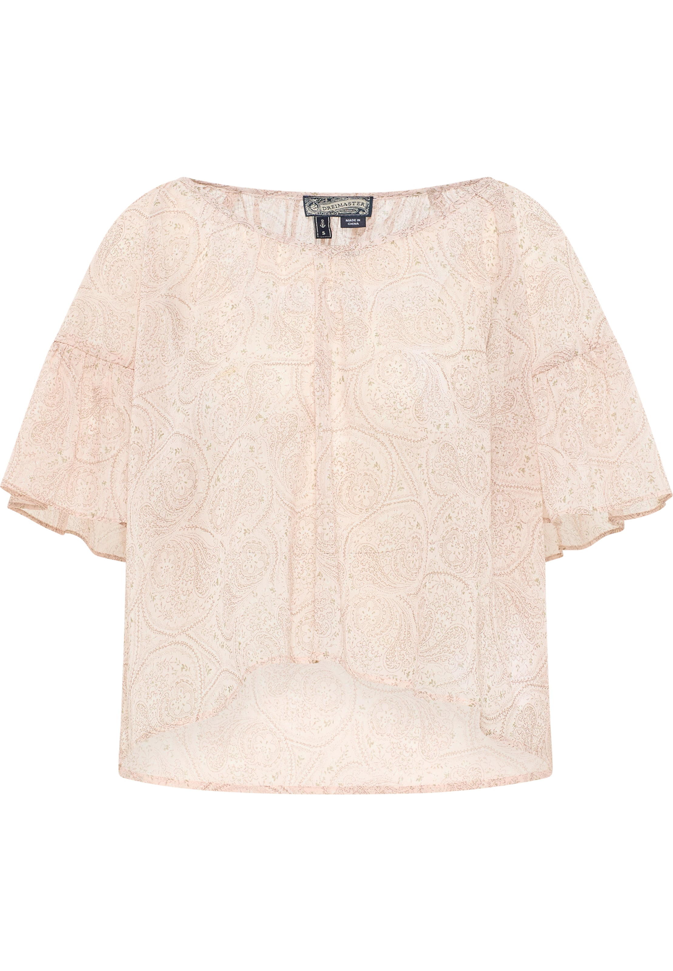 DreiMaster Vintage Блузка 'Boline' в Ярко-розовый: спереди