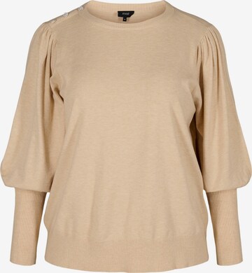 Zizzi Pullover 'Mella' in Beige: predná strana