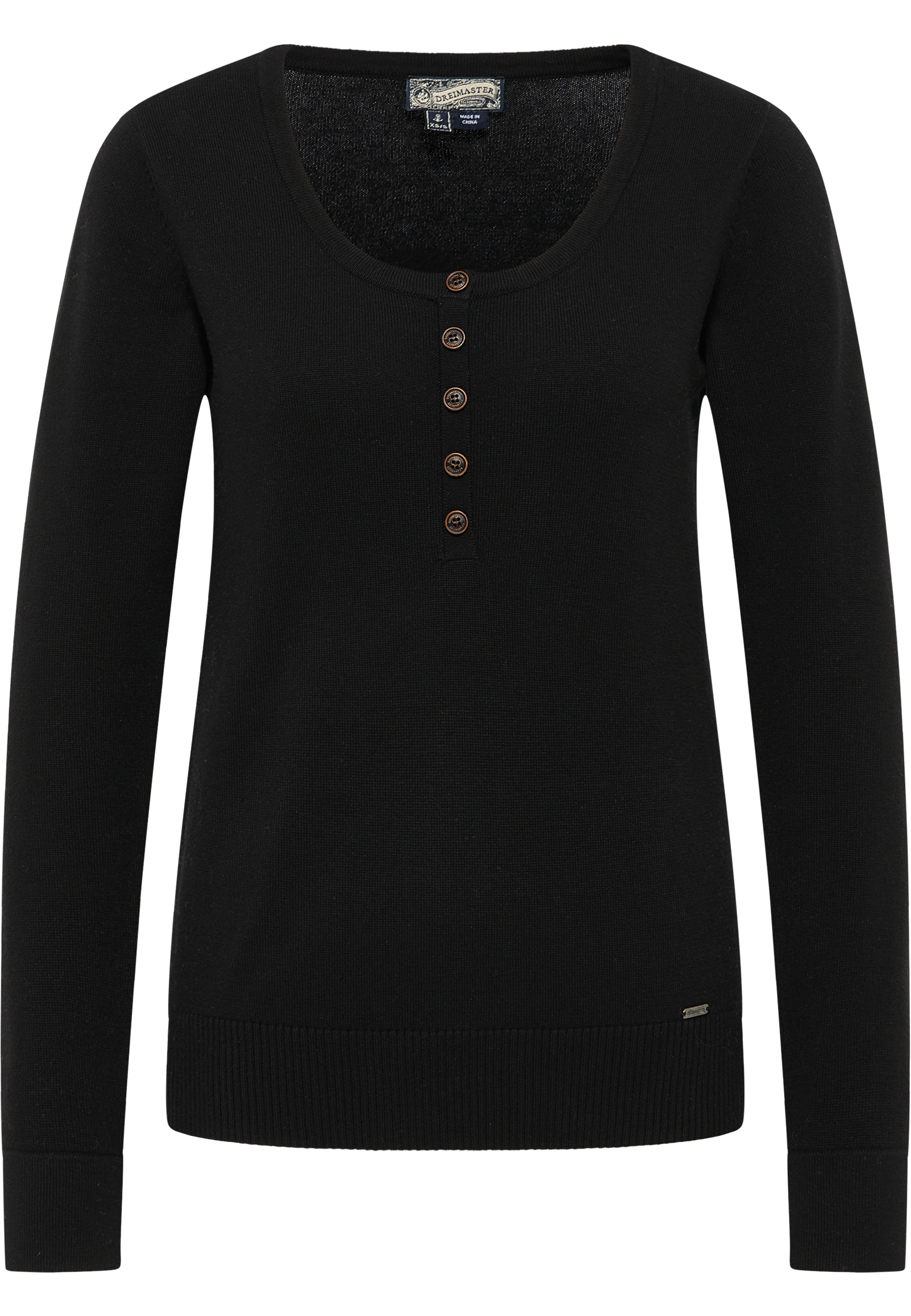 Swetry & dzianina Odzież DreiMaster Vintage Sweter w kolorze Czarnym 