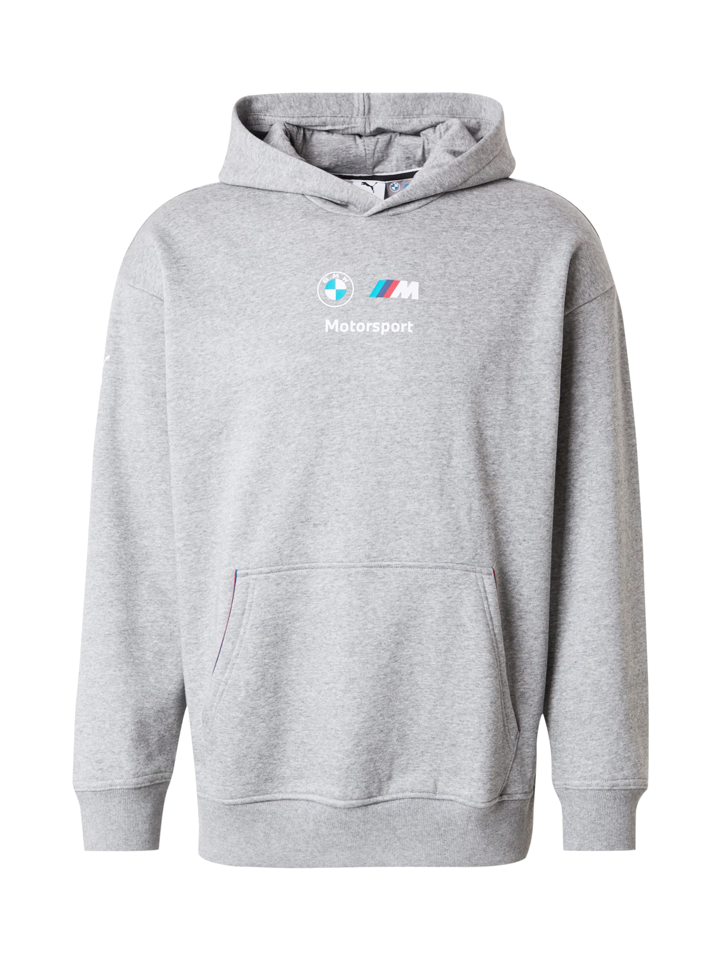 PUMA Μπλούζα φούτερ 'BMW M Motorsport Essentials' σε γκρι: μπροστά