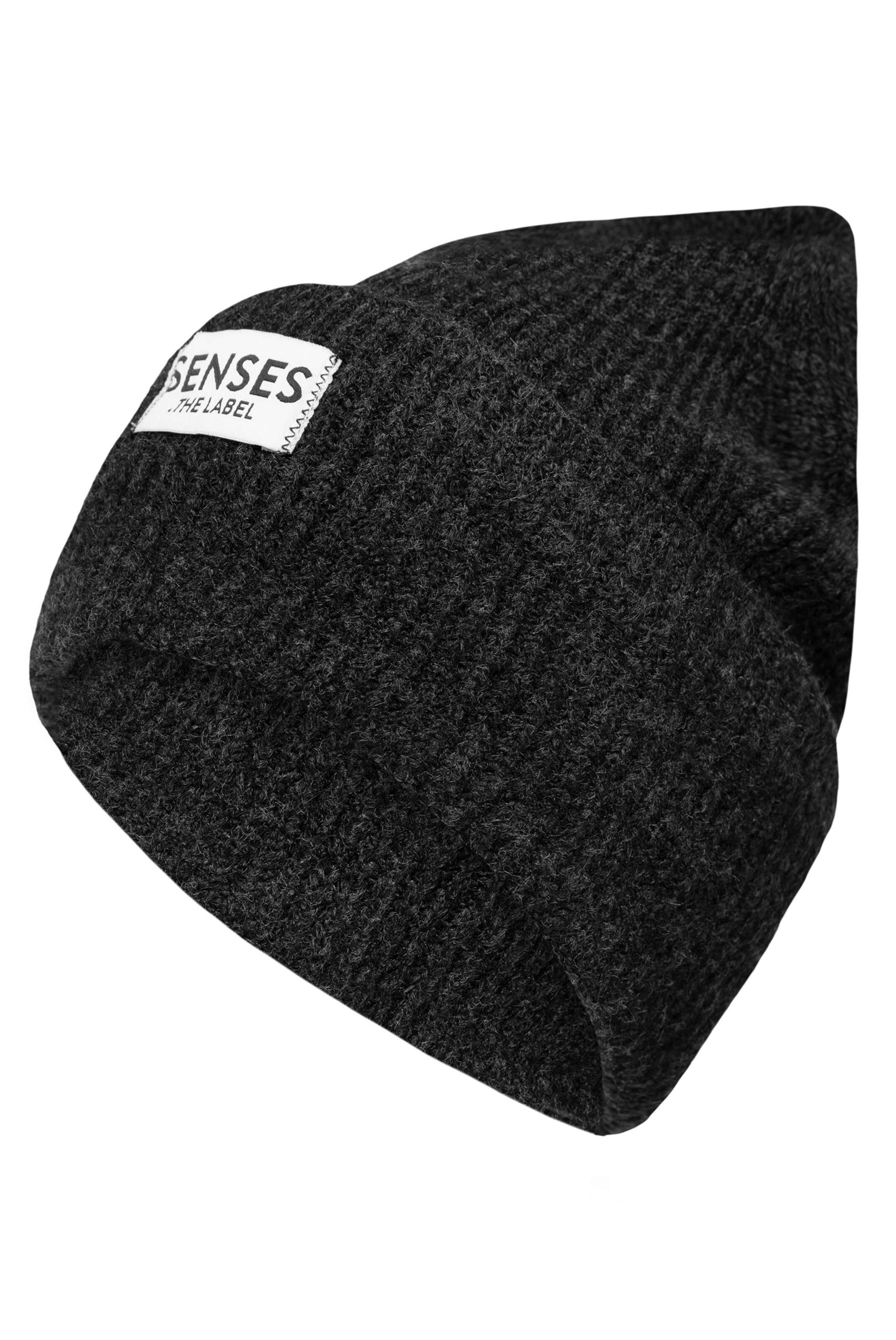 SENSES.THE LABEL Mütze in Schwarz: Vorderseite