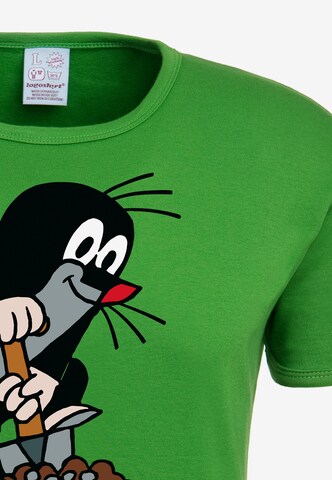 LOGOSHIRT Shirt 'Der kleine Maulwurf' in Groen