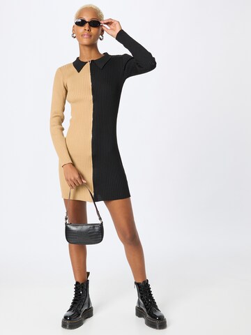 Daisy Street Knitted dress in Brown