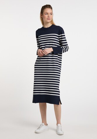 DreiMaster Maritim Knitted dress 'Ikita' in Blue: front