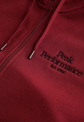 PEAK PERFORMANCE Zip-Up Hoodie in Red