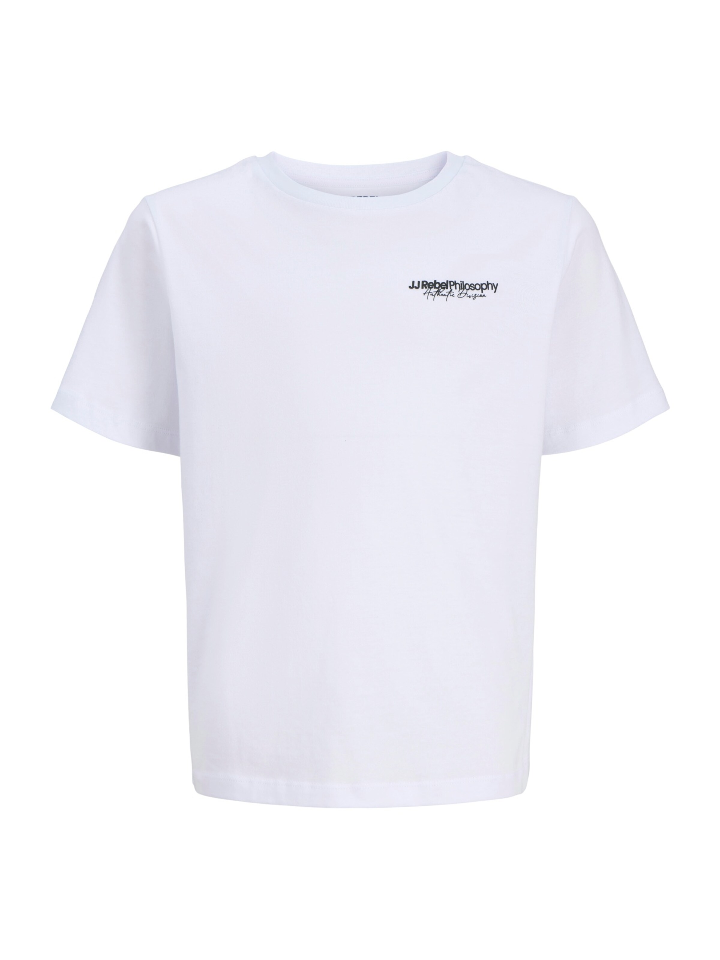 JJ Rebel - Camiseta 'JREBZACK' en blanco: frente