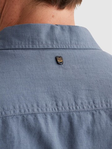 PME Legend - Ajuste regular Camisa 'Shirt in cotton/linen with garment-dye wash' en azul