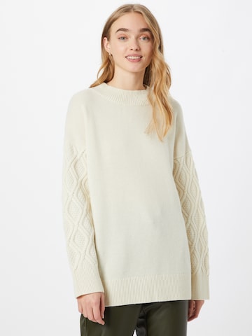 UNITED COLORS OF BENETTON Sweater in White: front