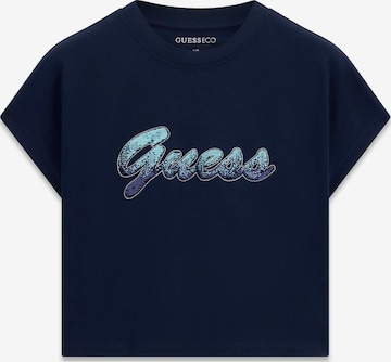 T-shirt GUESS en bleu : devant