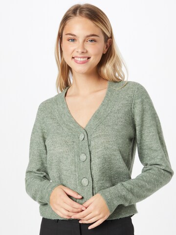 VERO MODA Knit Cardigan 'Vigga' in Green: front