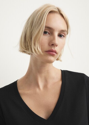 MANGO Nachthemd 'Mawi' in Schwarz