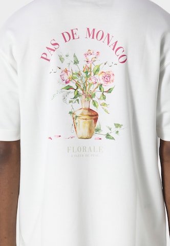 T-Shirt 'Pot De Vie' Pas De Monaco en blanc