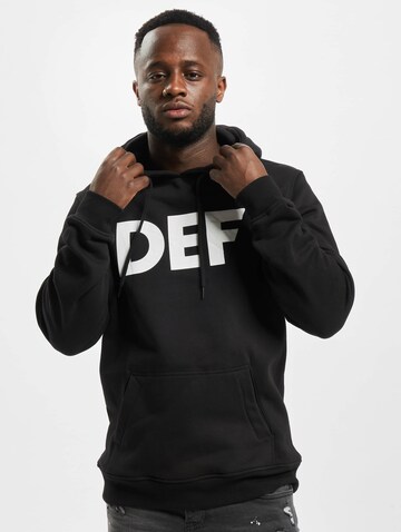 DEF Sweatshirt 'Mitarbeiter' in Black: front