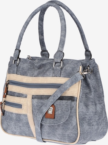 Christian Wippermann Handtasche 'Große Damen Tasche Umhängetasche Schultertasche' in Blau: Vorderseite