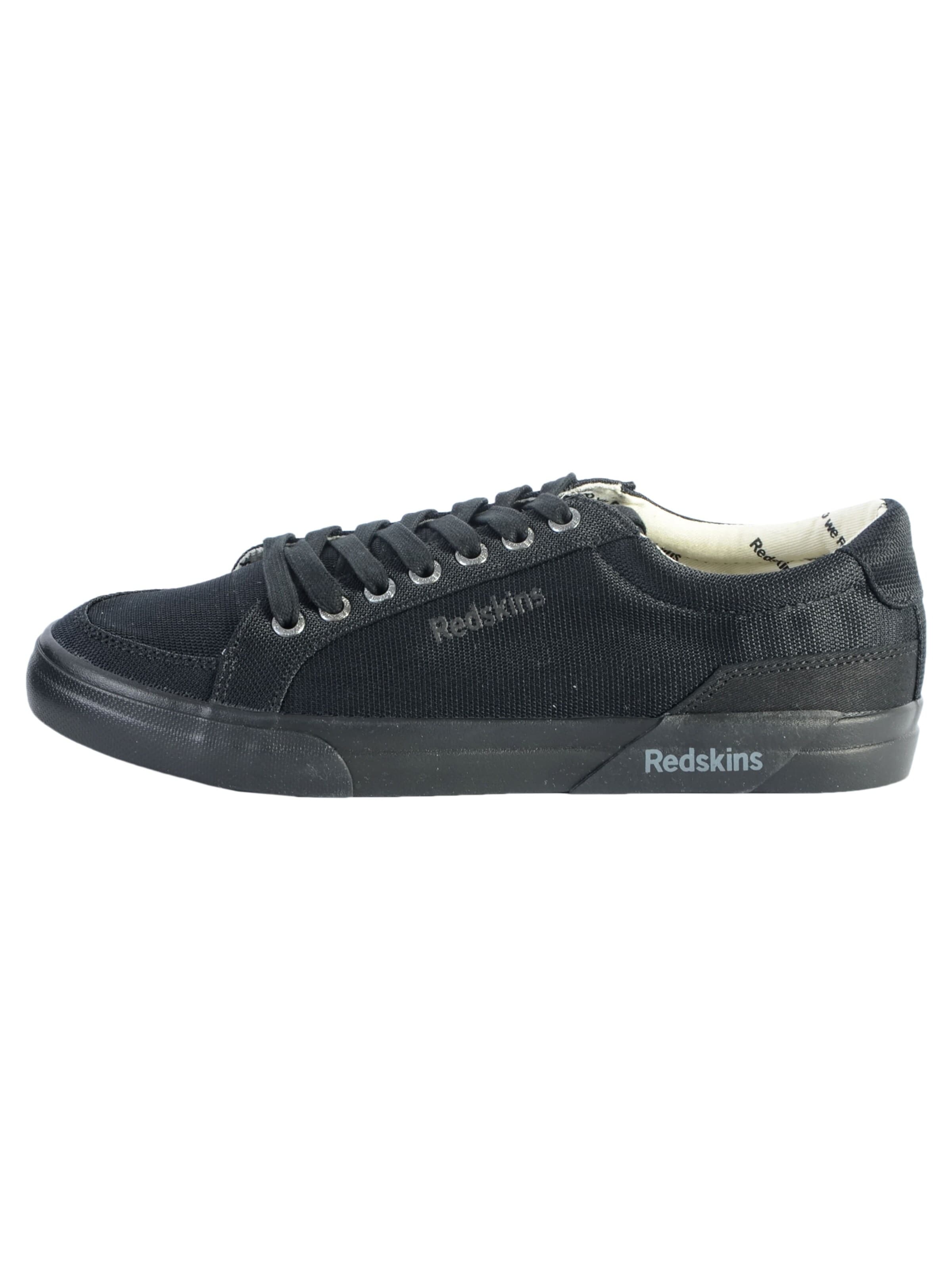 REDSKINS Athletic lace-up shoe in Black: front