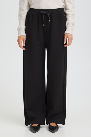 Fransa - Pierna ancha Pantalón 'PRIYA' en negro: frente