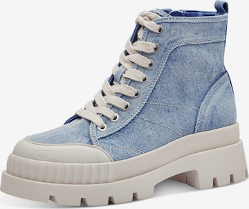 TAMARIS Lace-Up Ankle Boots in Blue: front