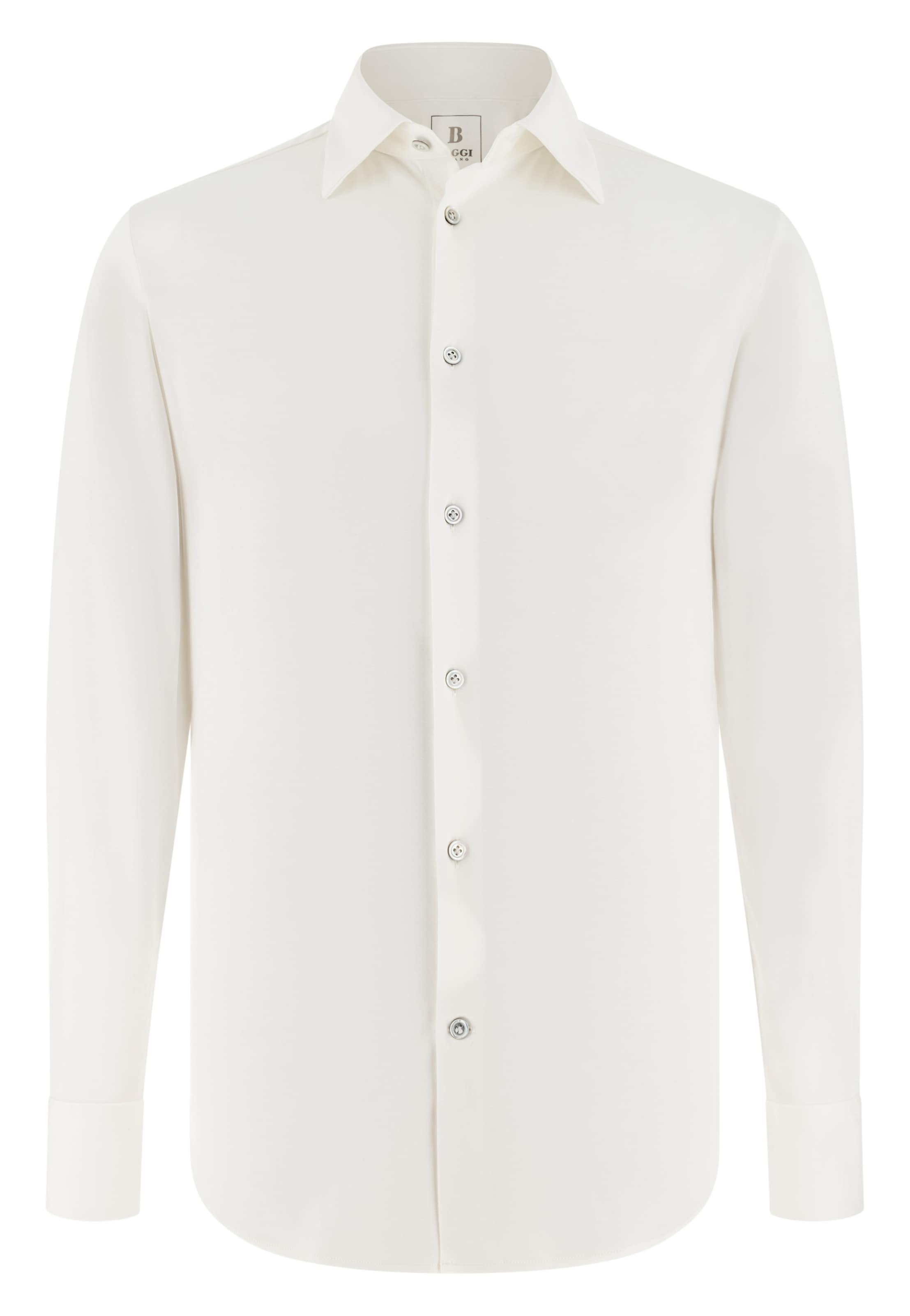 Coupe regular Chemise Boggi Milano en blanc : devant