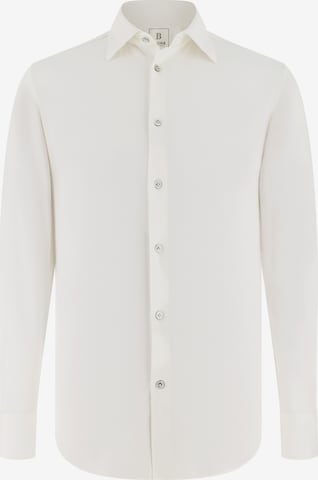 Coupe regular Chemise Boggi Milano en blanc : devant