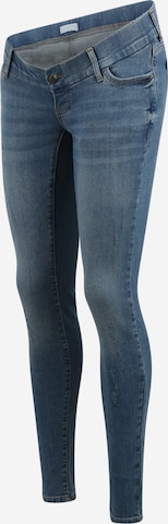 MAMALICIOUS Slimfit Jeans in Blauw: voorkant