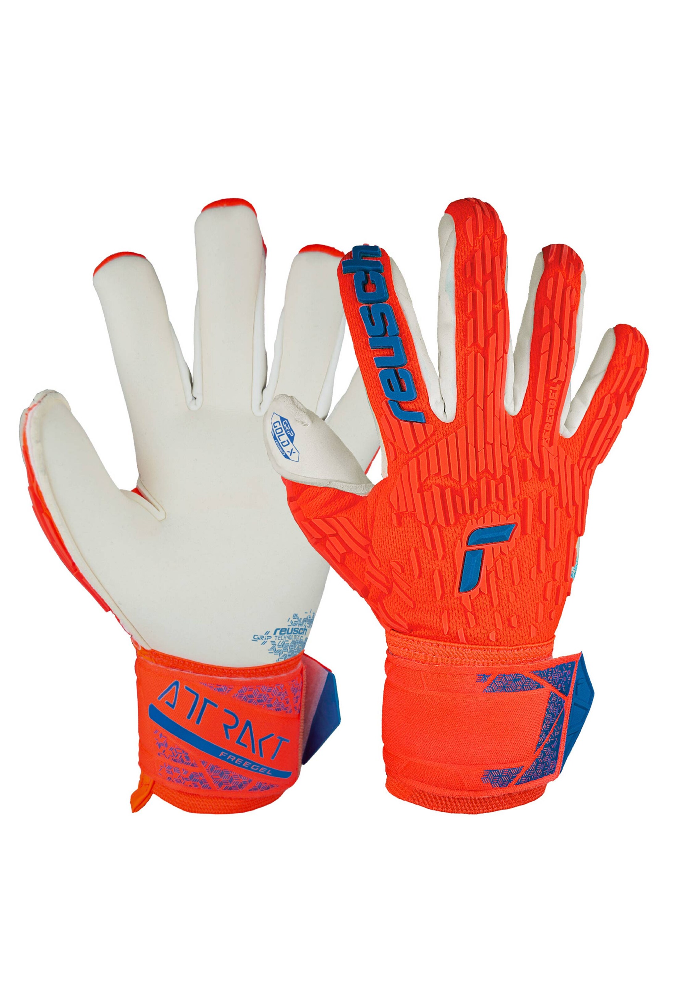 REUSCH Sporthandschuhe 'Attrakt Gold X Freegel' in Orange: Vorderseite