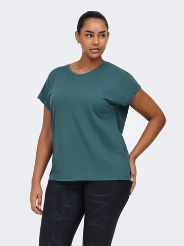 Only Play Curvy - Camisa funcionais 'ONPAubree' em verde: frente