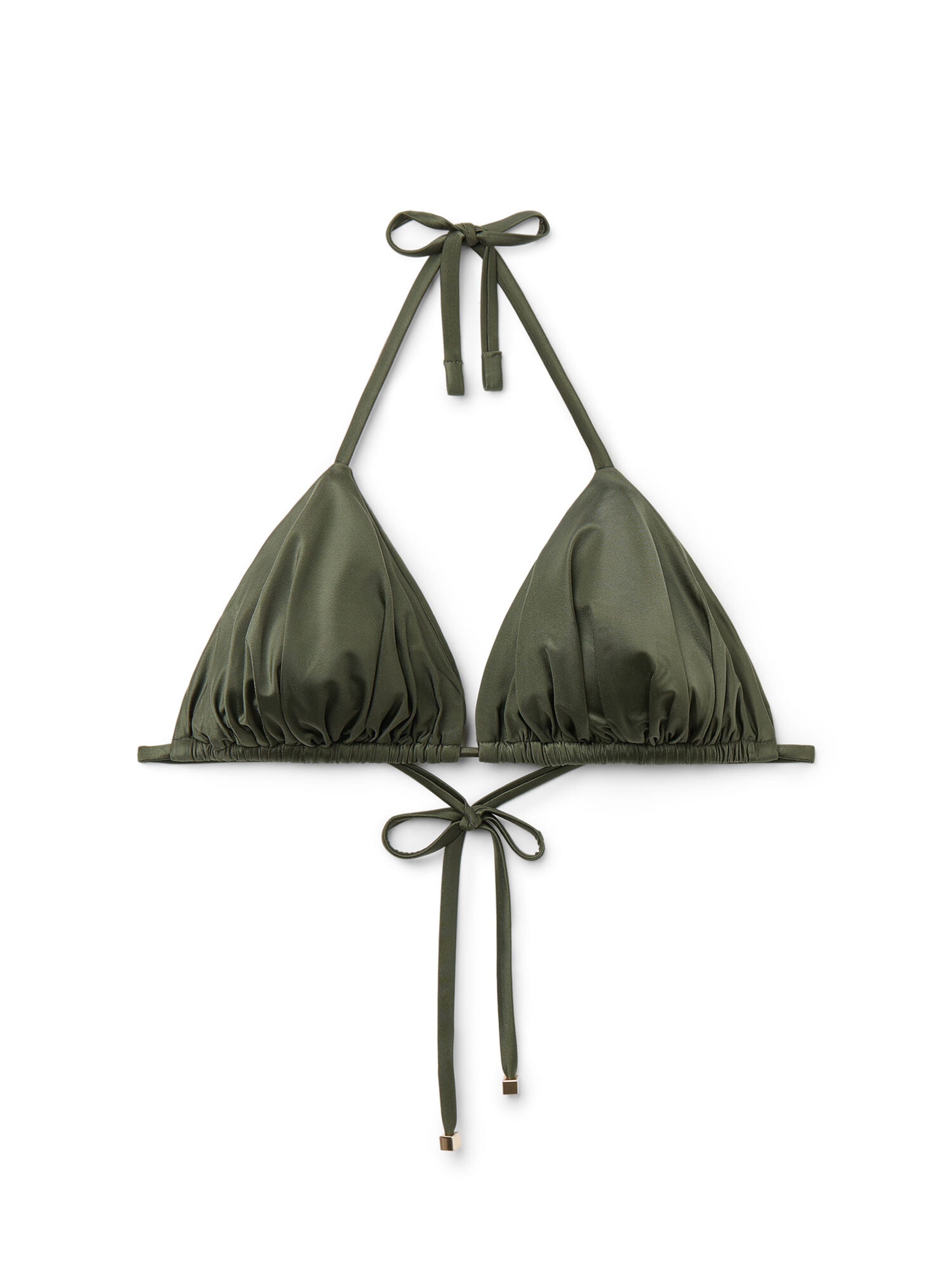 CALZEDONIA Bikini Top in Green: front
