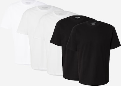 XS dydžio Marškinėliai iš JACK & JONES, spalva – juoda / balta / balkšva, Prekių apžvalga