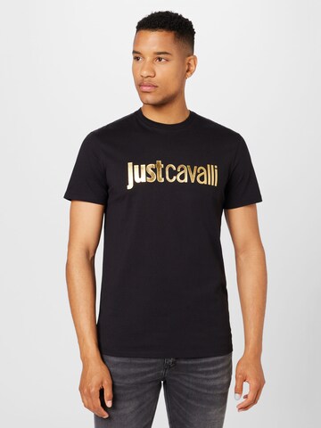 Just Cavalli Тениска в черно: отпред
