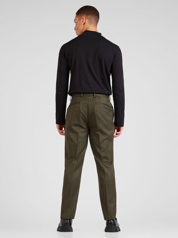 TOPMAN Regular Trousers with creases in Green