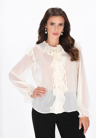 faina - Blusa en blanco: frente