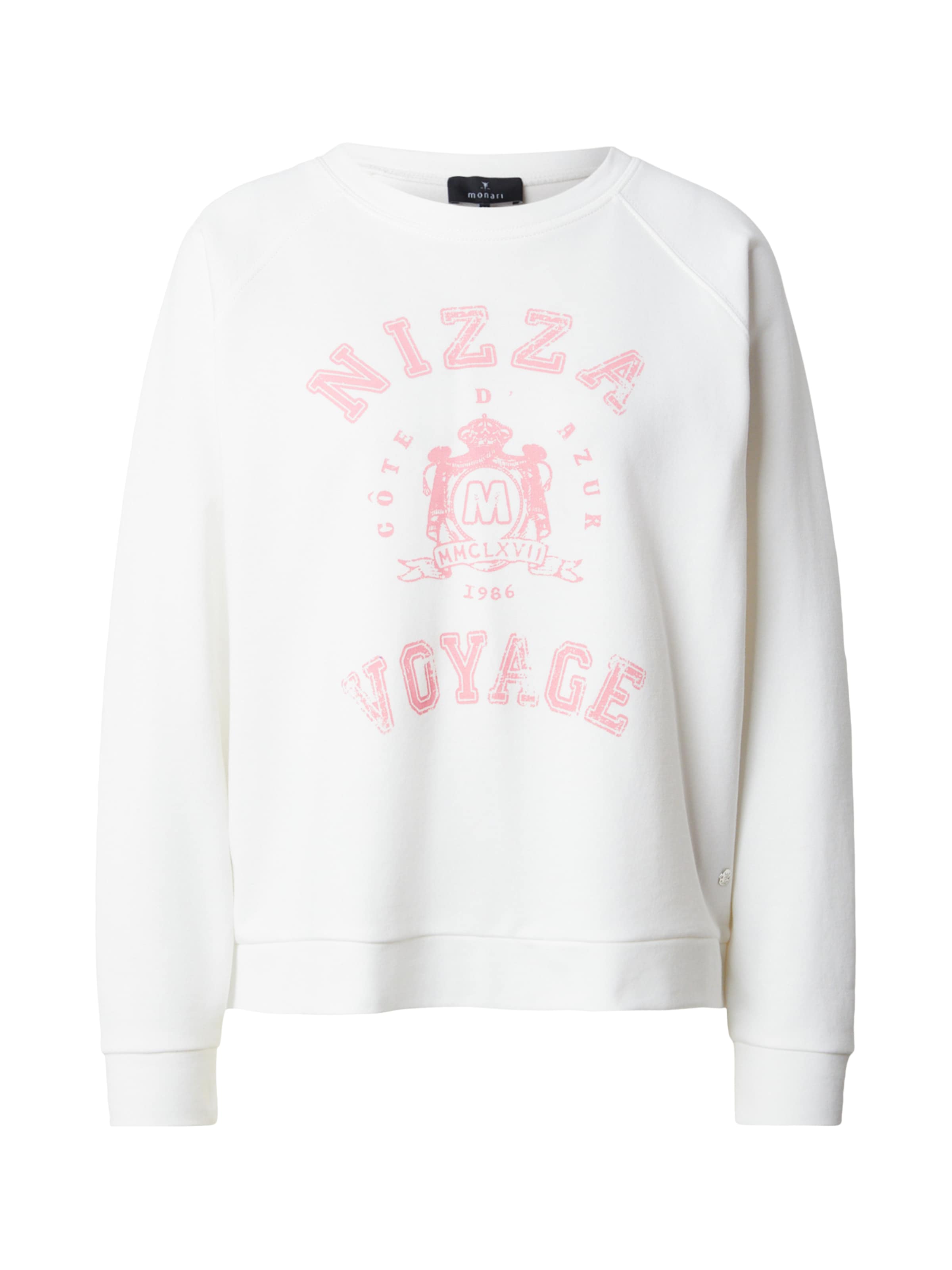 monari Μπλούζα φούτερ σε λευκό: μπροστά