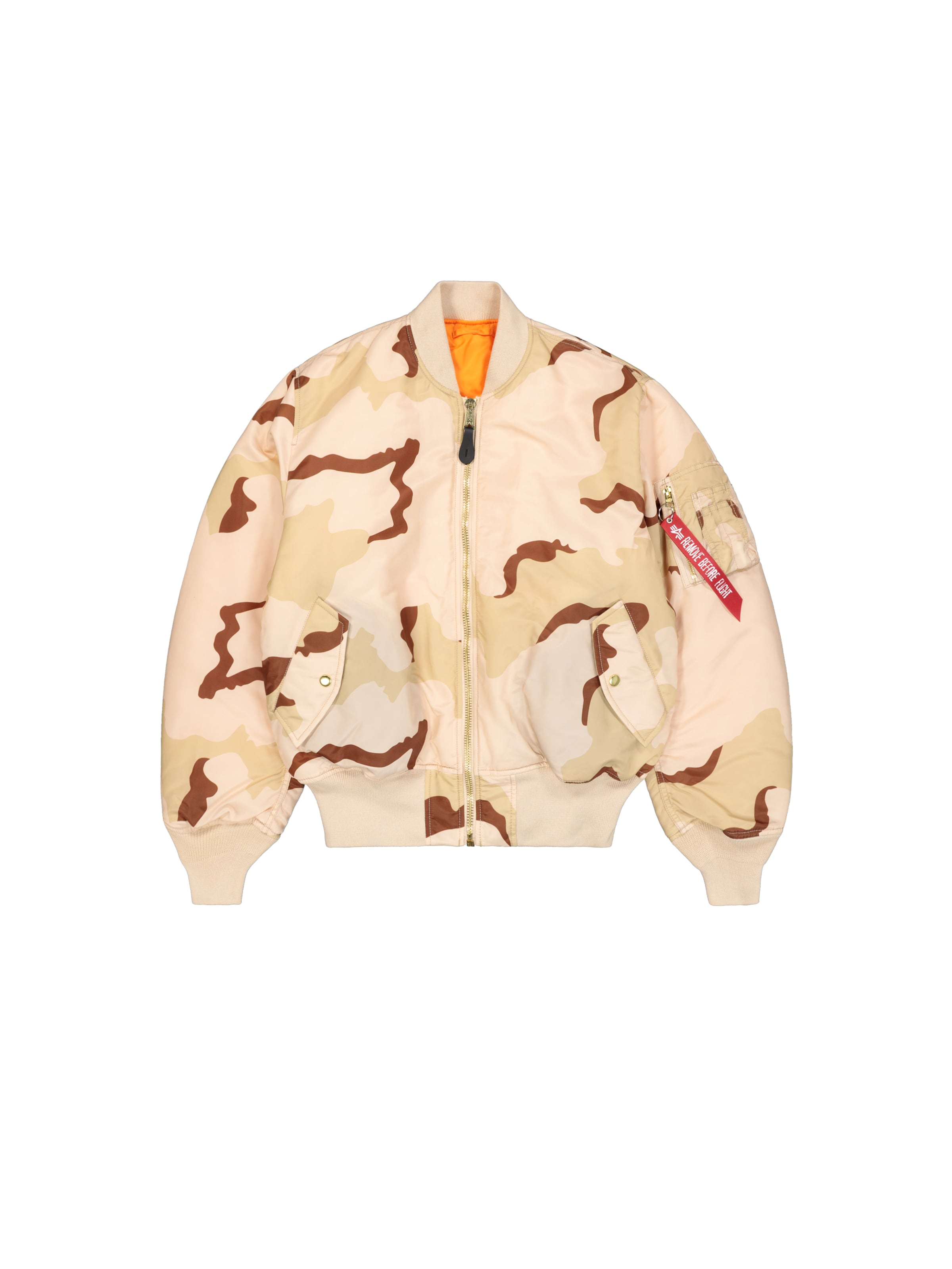 ALPHA INDUSTRIES Overgangsjakke 'MA-1 Heritage' i beige: forside