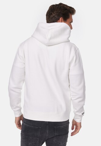 smiler. Zip-Up Hoodie in White