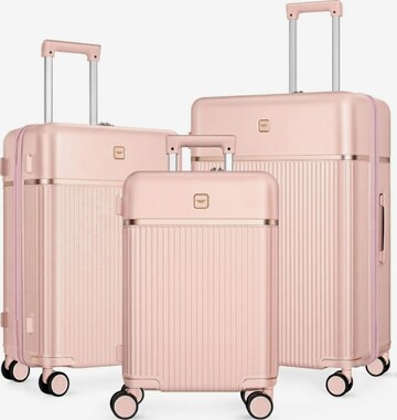 4FLY Suitcase Set in Pink: front