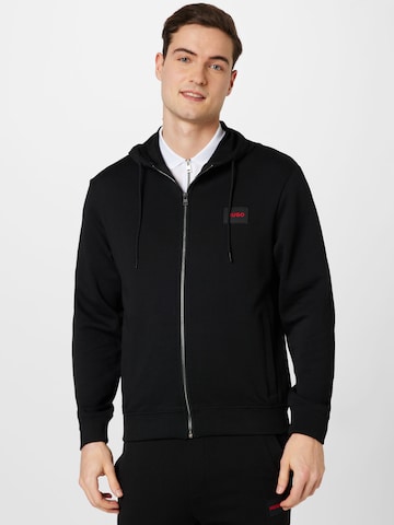 HUGO Red Sweatjacke 'Daple' in Schwarz: predná strana