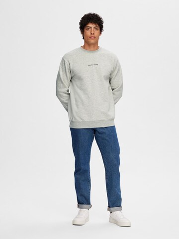 SELECTED HOMMESweater majica 'HANKIE' - siva boja