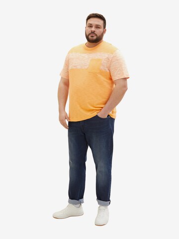 TOM TAILOR Men + T-Shirt in Orange