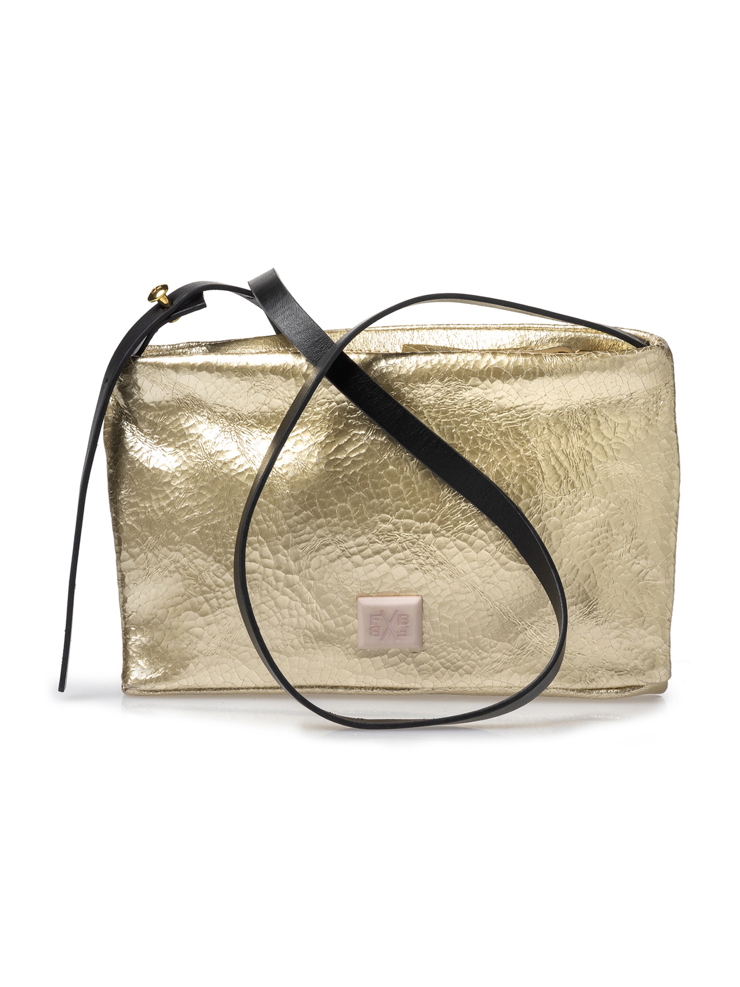 Floris van Bommel Umhängetasche 'De Crosser 06' in Gold: Vorderseite