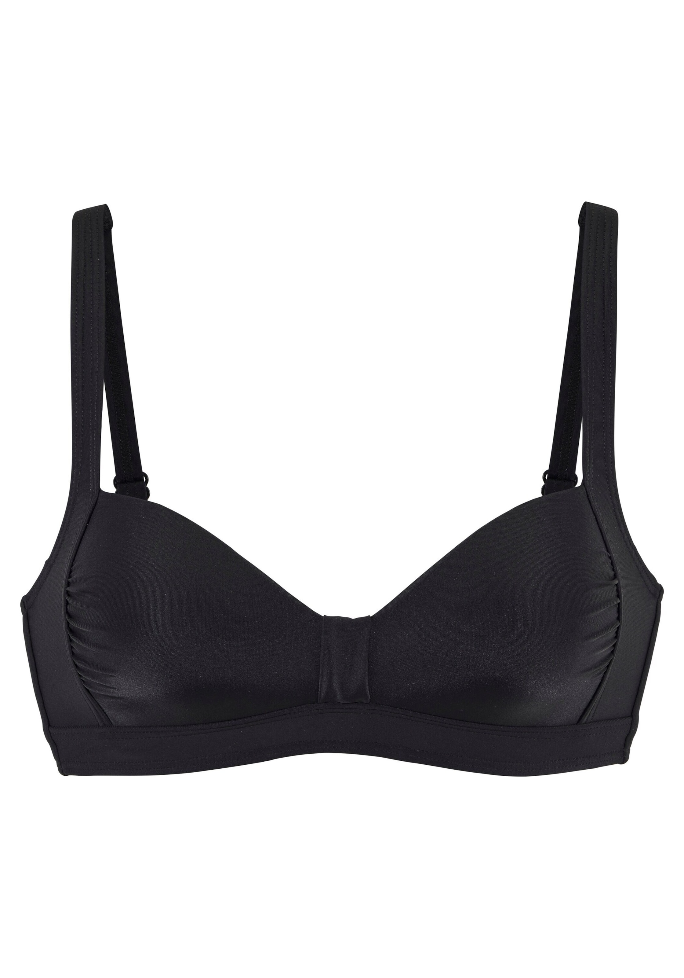 LASCANA Bikini Top in Black: front