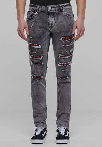 2Y Premium Regular Jeans in Grey: front