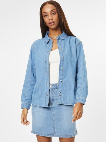 Denim Project Blouse 'MARIA' in Blauw: voorkant