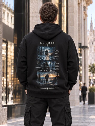 LUNØIR Studio Sweatshirt 'Only You Know the Fight' in Zwart