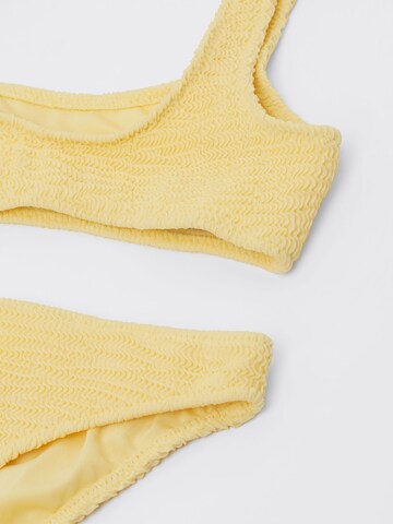 CALZEDONIA Bralette Bikini 'Crinkle Waves' in Yellow