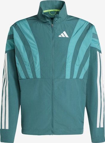 ADIDAS PERFORMANCE Athletic Jacket 'Adizero' in Green: front