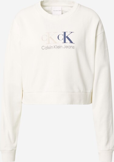Calvin Klein Jeans Sweat-shirt en beige foncé / bleu / gris, Vue avec produit