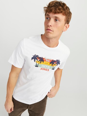 JACK & JONES Тениска 'SUMMER VIBE' в бяло