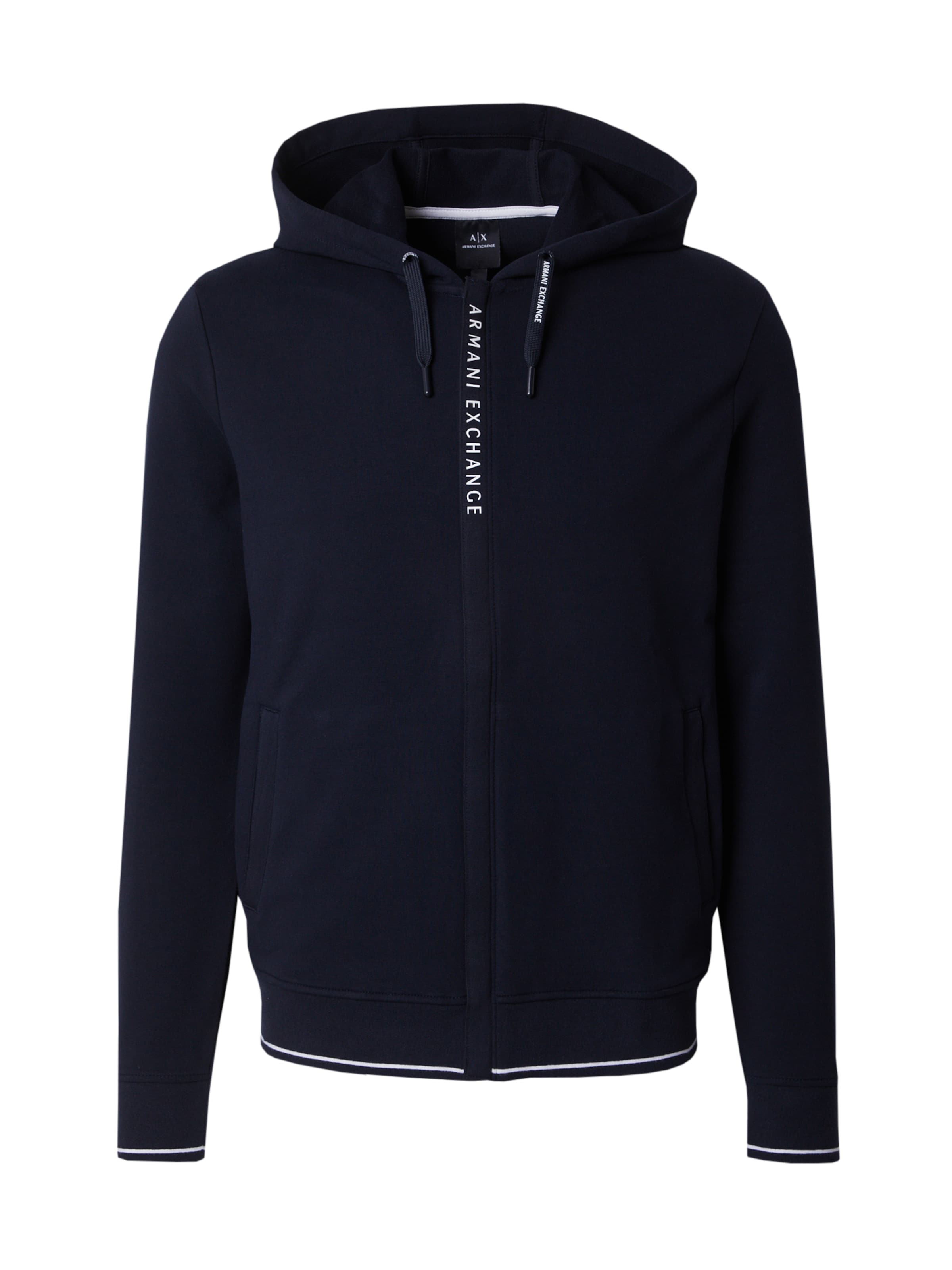 ARMANI EXCHANGE Sweat jacket in Blue: front