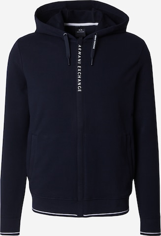 Giacca di felpa di ARMANI EXCHANGE in blu: frontale
