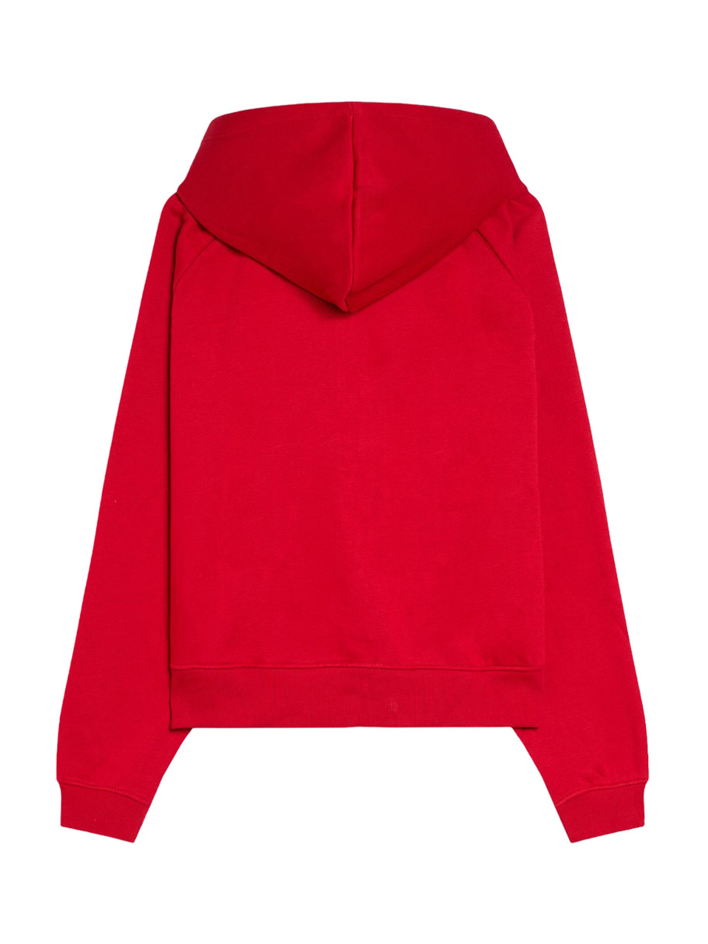Bershka Sweat jacket in Red: back
